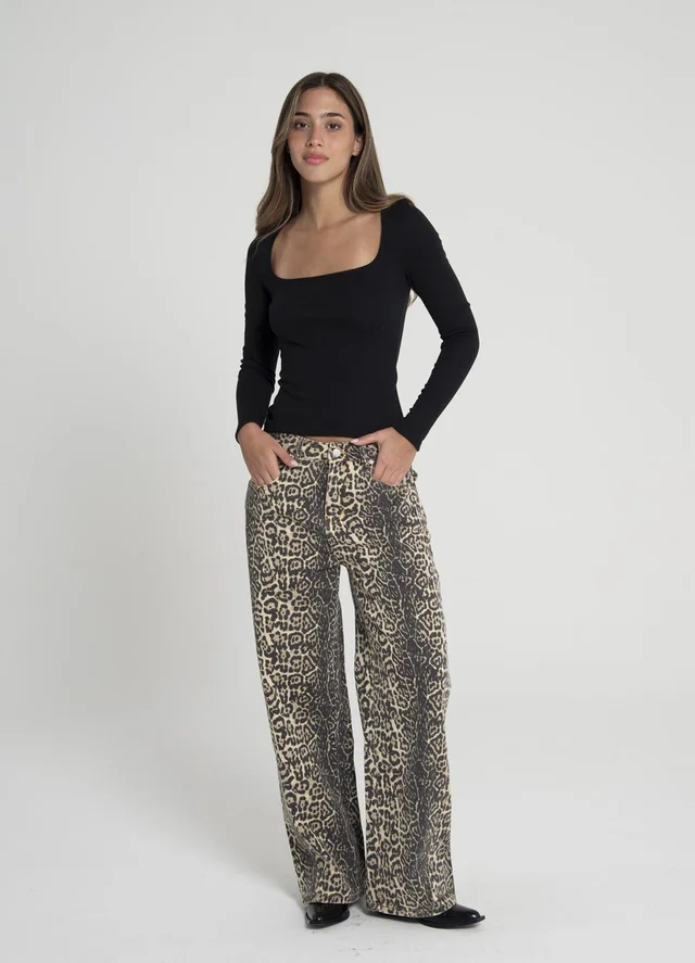 Remera m/l morley escote cuadrado