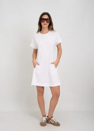 Vestido corto jersey flame con bolsillos  - Vista 1
