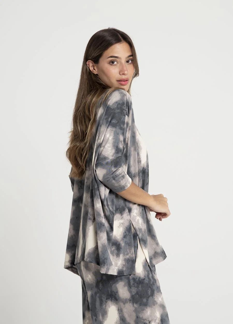 Remeron batik con tajos delanteros