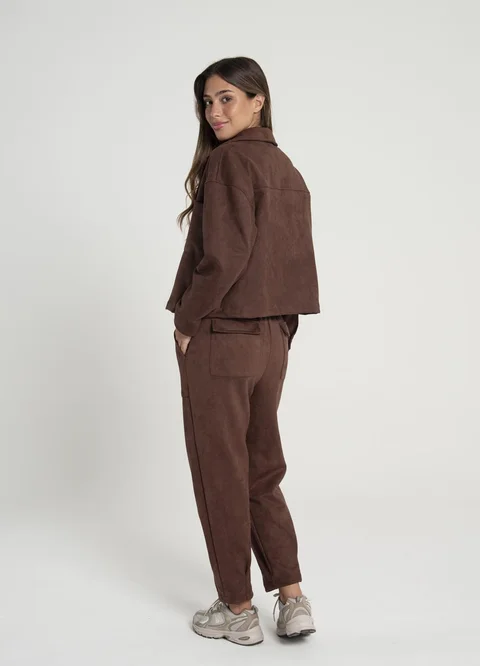 Camisaco gamuza con boton 