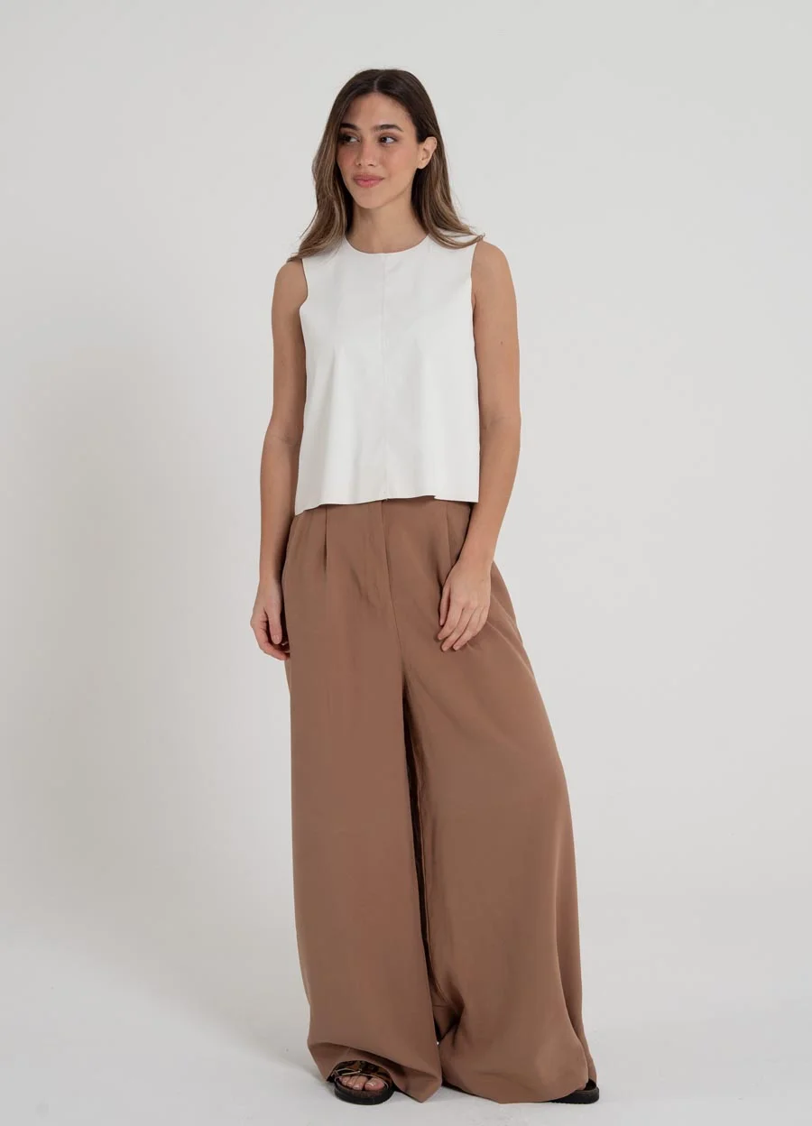 Maxi pantalon sastrero con pinza 