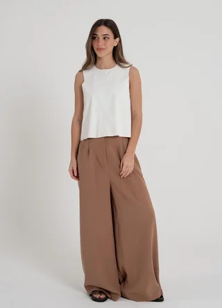 Maxi pantalon sastrero con pinza  - Vista 2