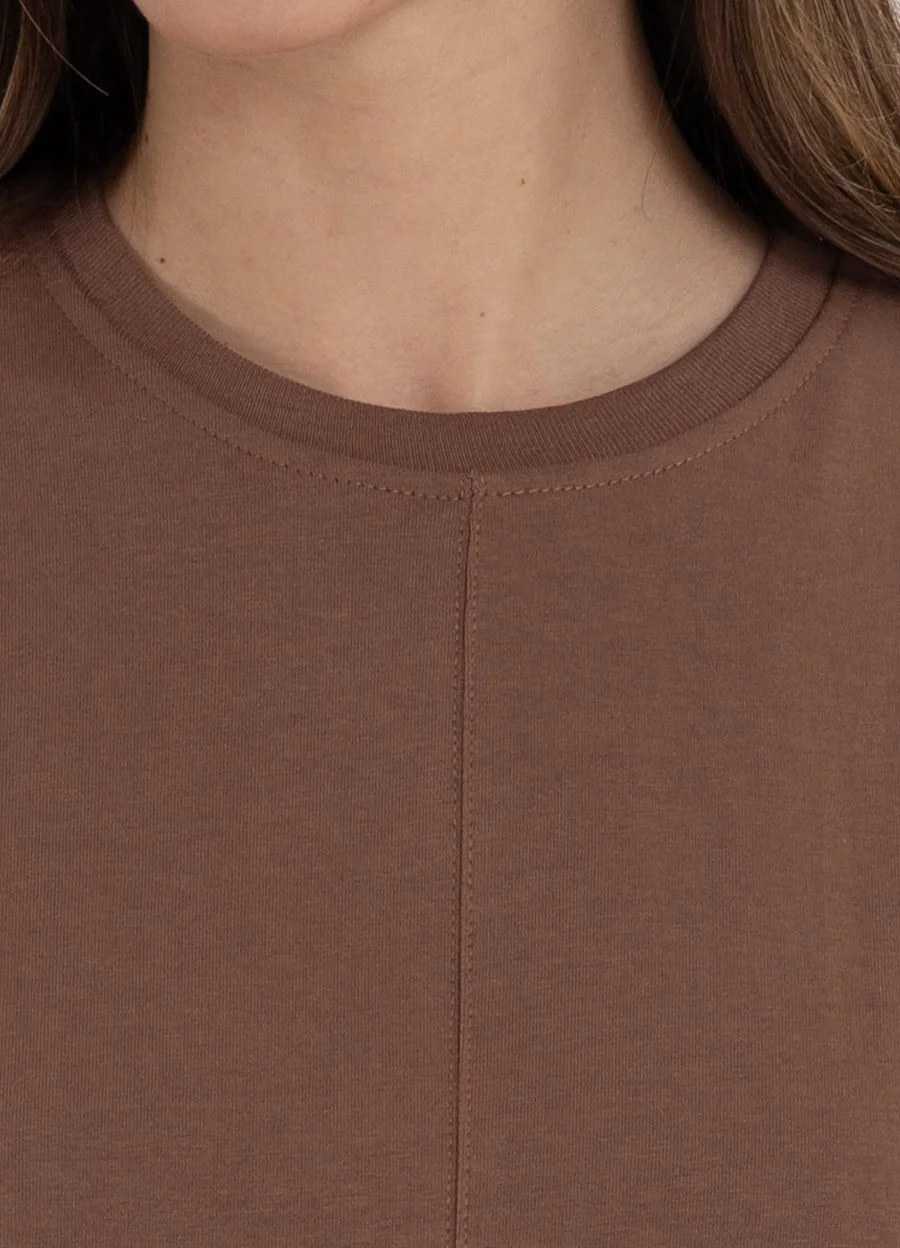Remera s/mangas bordador