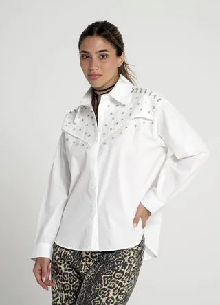 Camisa m/l con piedras  - Vista 1