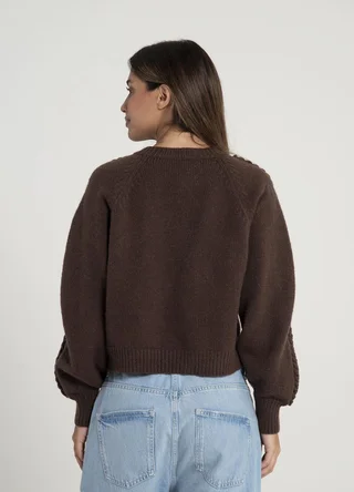 Saco tejido tenza en manga  - Vista 4