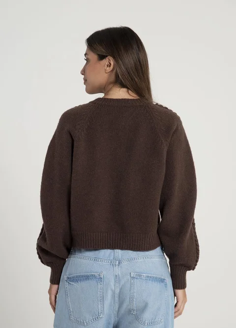 Saco tejido tenza en manga 