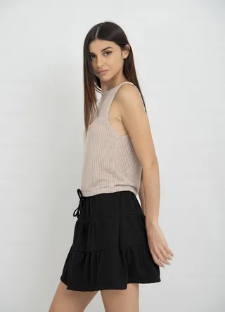 Mini con recortes fantasia  - Vista 3