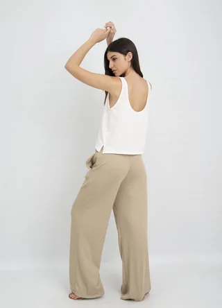 Palazzo waffle con alforza  - Vista 3