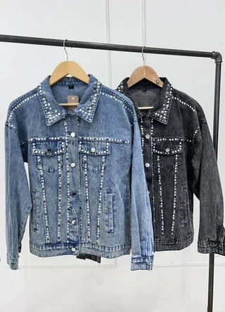 Campera denim full tachas  - Vista 5