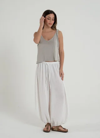 Musculosa tejida para atar  - Vista 1