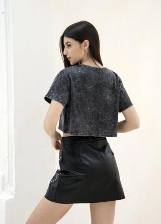 Remera prelavada estampada  - Vista 4