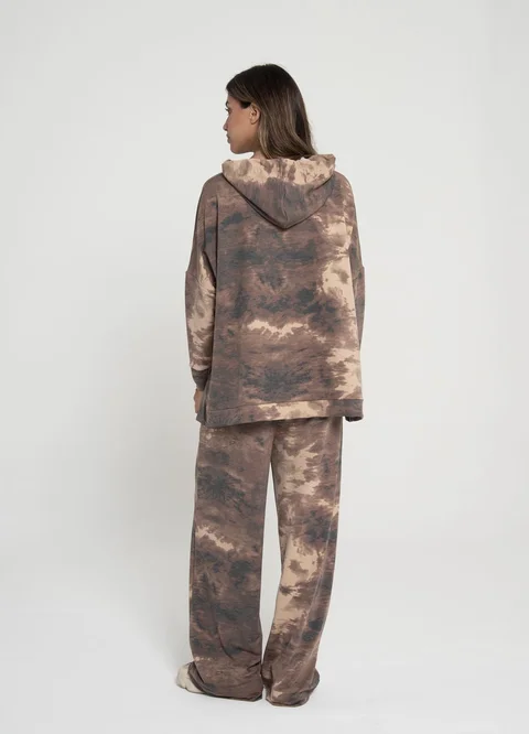 Buzo batik/print con capucha 