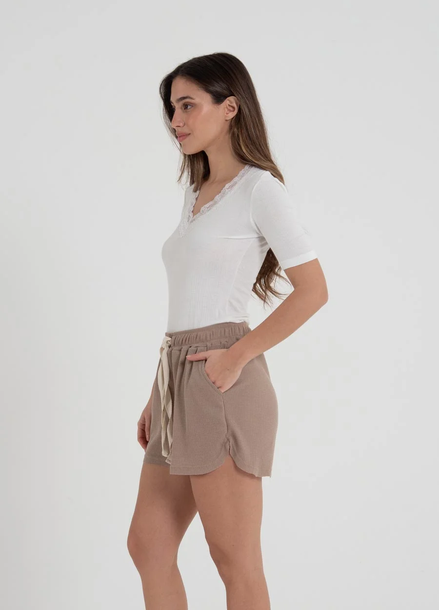 Remera morley fino con puntilla 