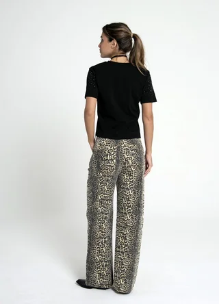 Pantalon denim print  - Vista 2