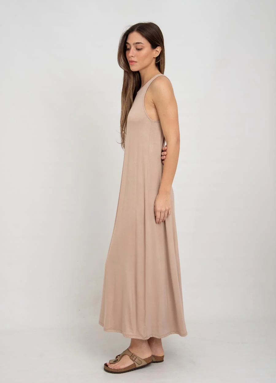 Vestido largo gota viscosa 