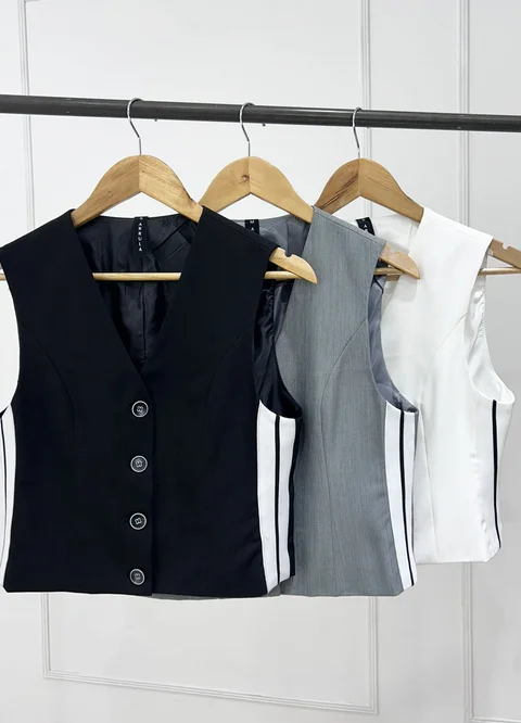 Chaleco sastrero  con franja lateral