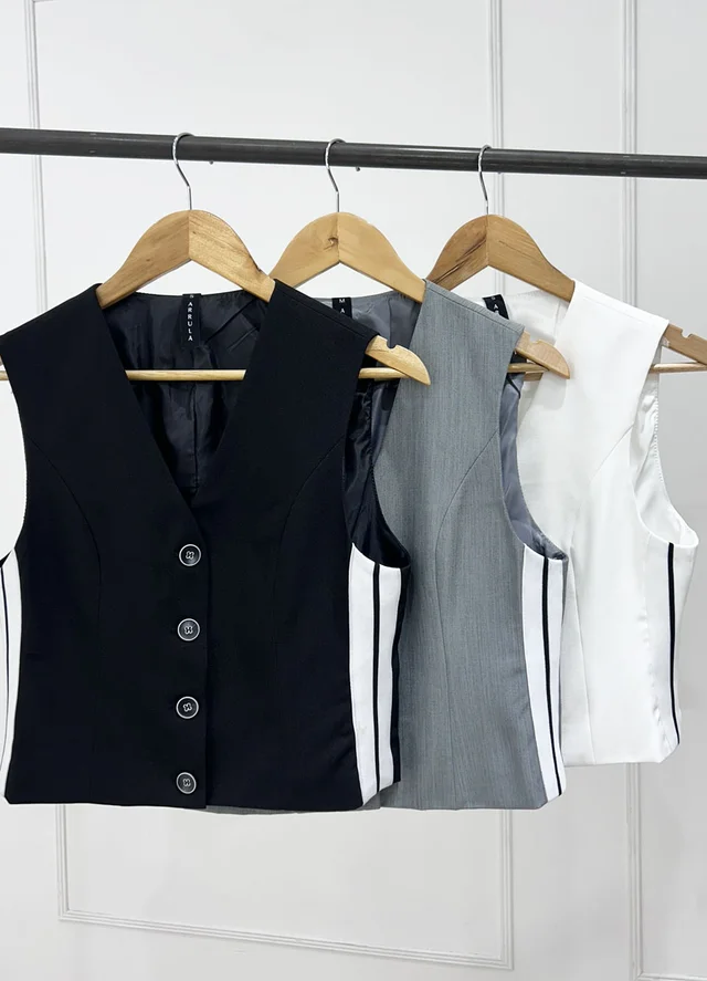 Chaleco sastrero  con franja lateral