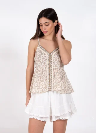 Musculosa estampada bohemia  - Vista 1