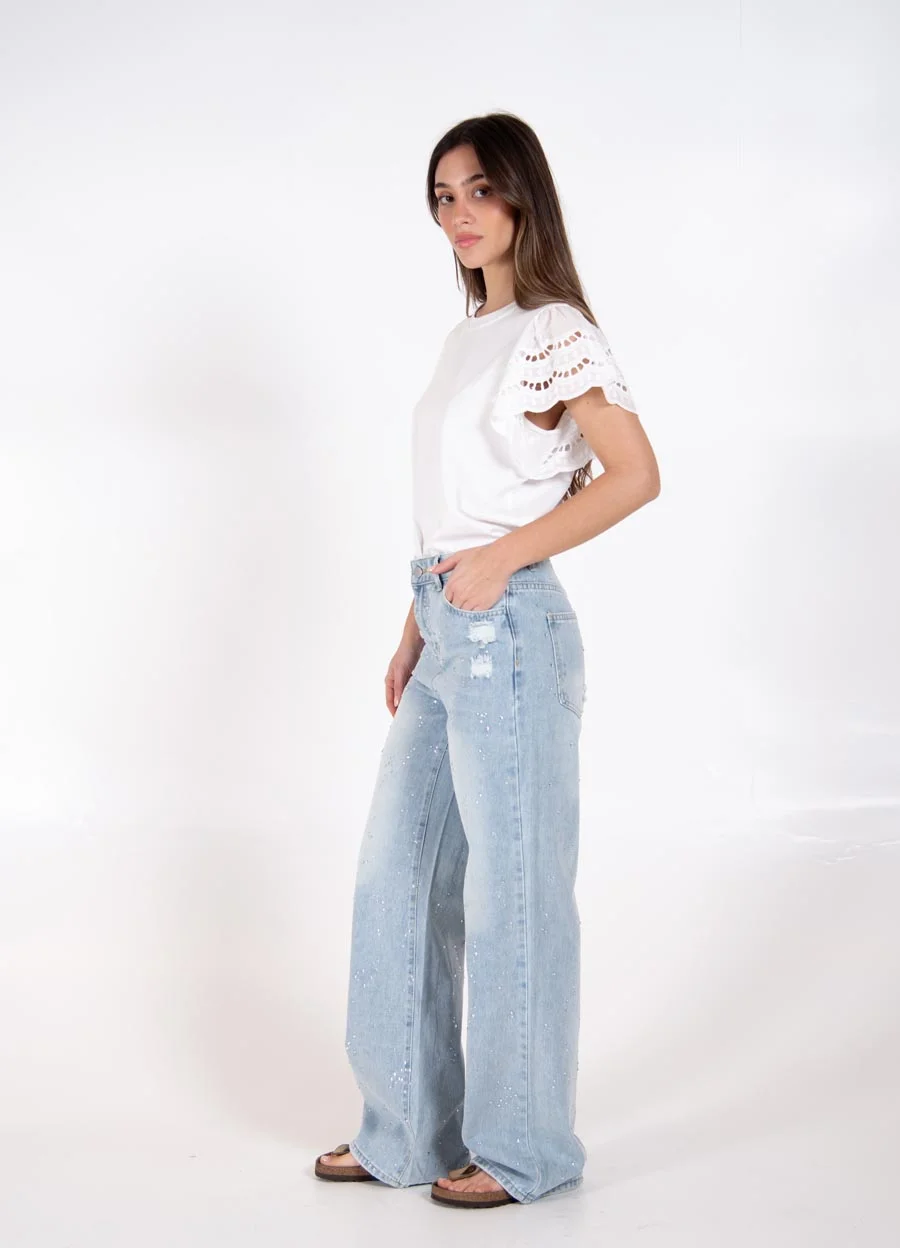 Jean full strass 