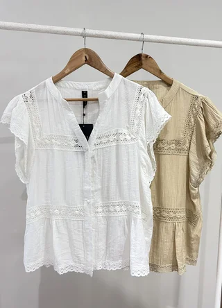 Camisa cuello mao con volados  - Vista 5
