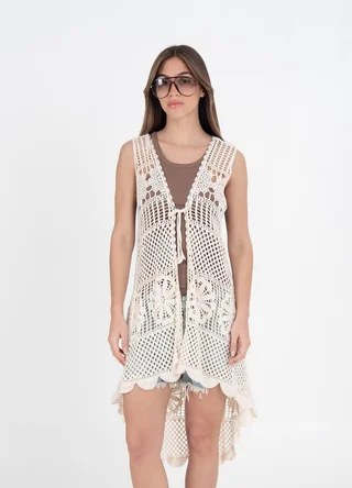 Chaleco irregular crochet  - Vista 2