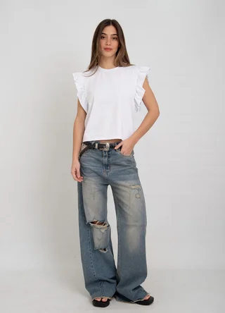 Remera jry spandex con volado en manga  - Vista 1