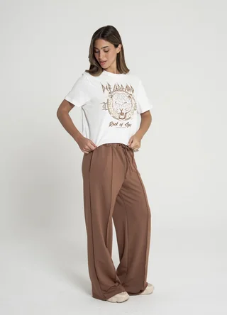 Pantalon con alforza rustico liviano  - Vista 3