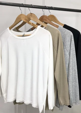 Buzo manga ranglan waffle - Vista 4