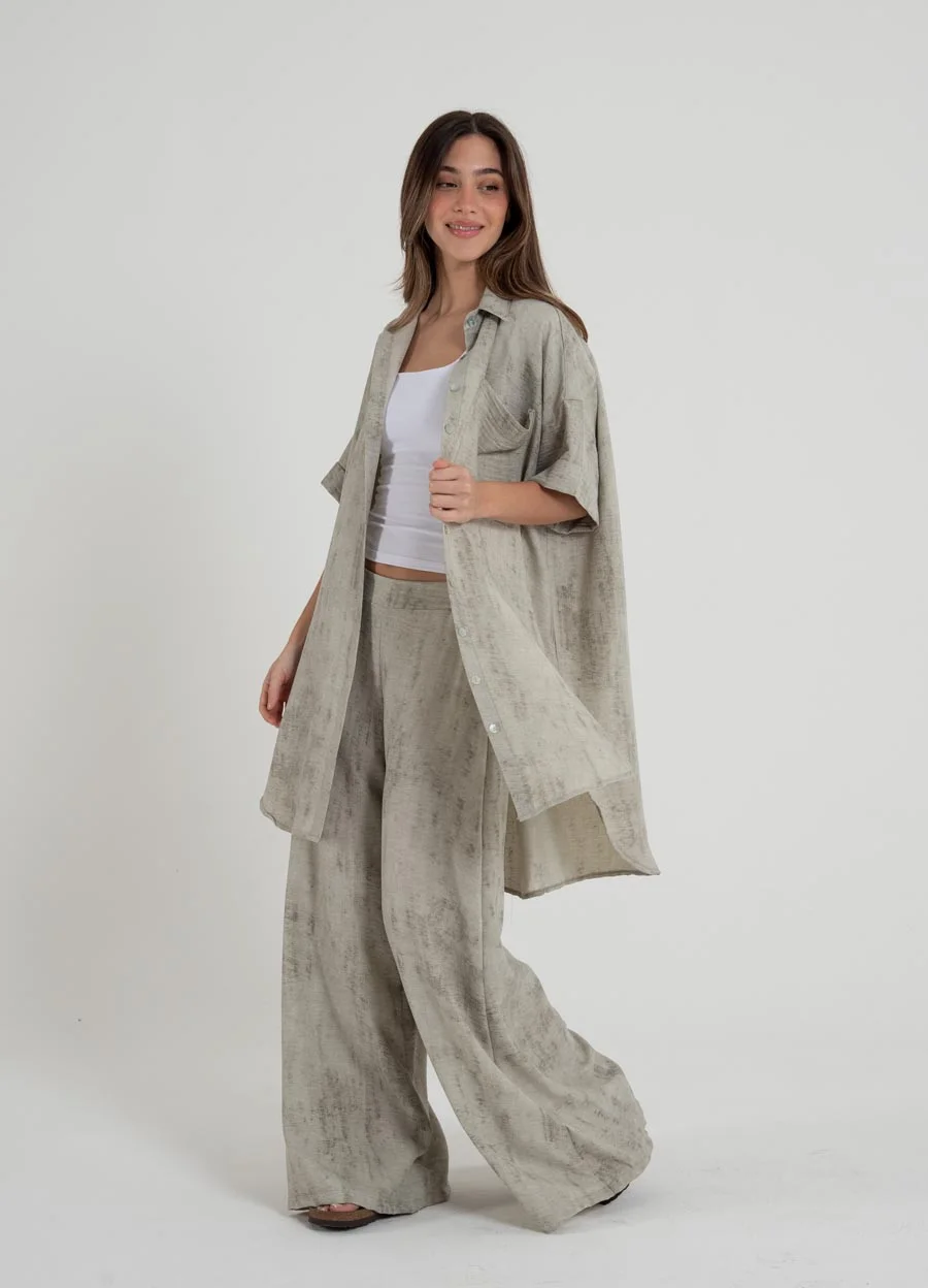 Camisola creppe estampado 