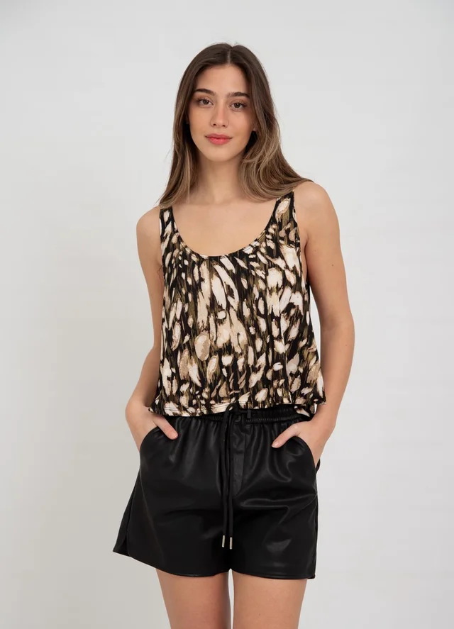 Musculosa campanita microfira print 