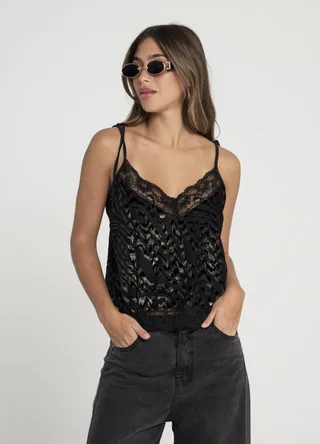 Musculosa lencera tul  - Vista 2