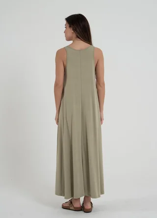 Maxi vestido musculosa viscosa  - Vista 4