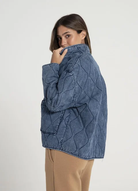 Campera denim matelasse