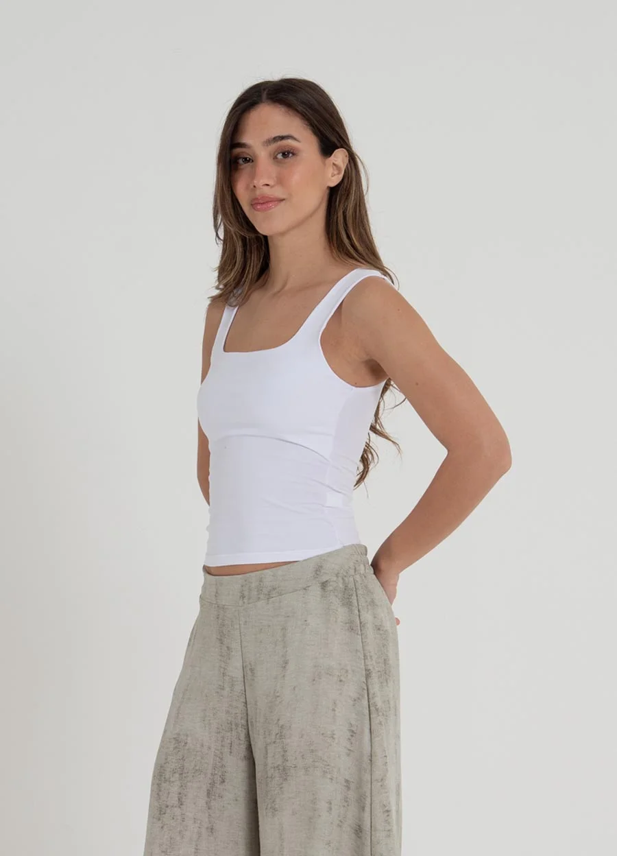 Musculosa jry spandex escote cuadrado 