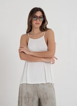 Musculosa creppe con gota en espalda  - Vista 4
