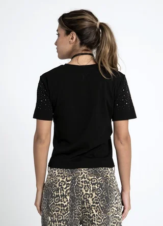 Remera Jersey spandex con strass  - Vista 4