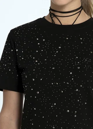 Remera Jersey spandex con strass  - Vista 2