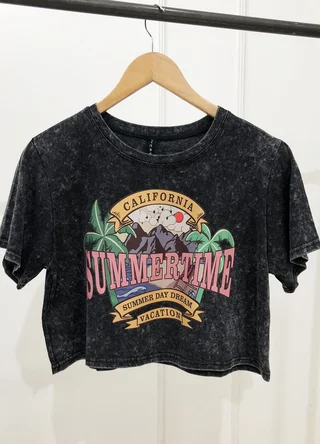 Remera prelavada estampada  - Vista 5