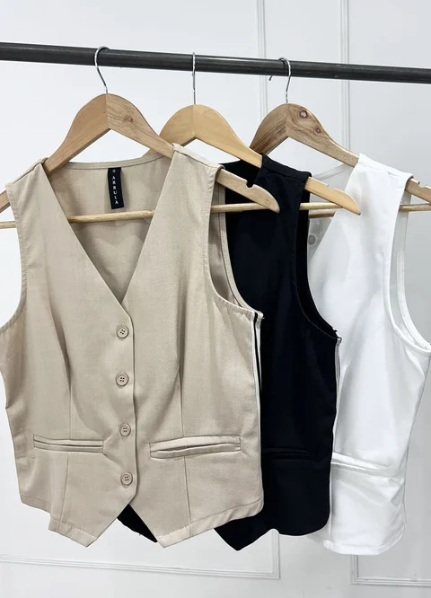 Chaleco sastrero con detalle lateral