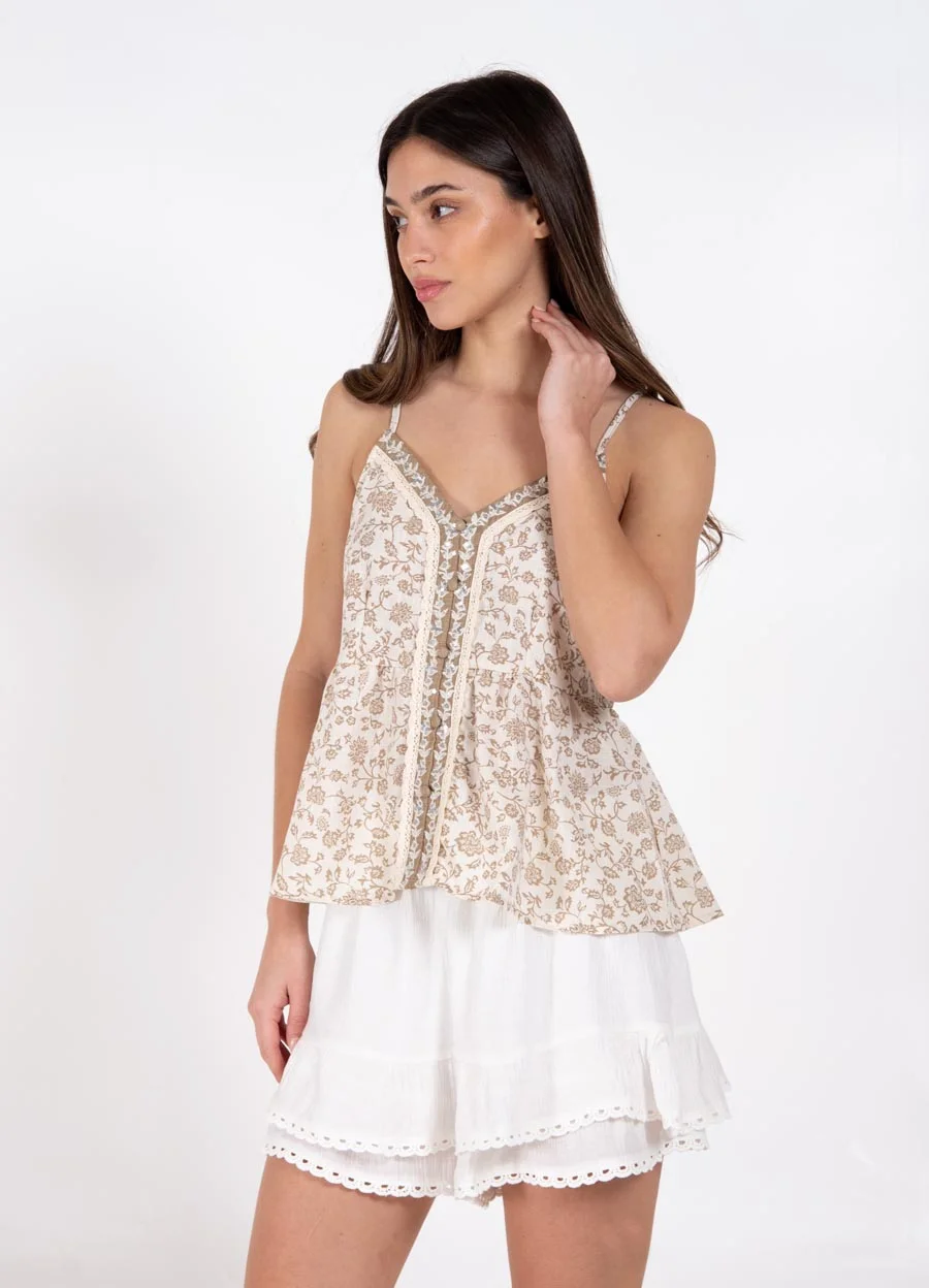 Short pollera doble volado 