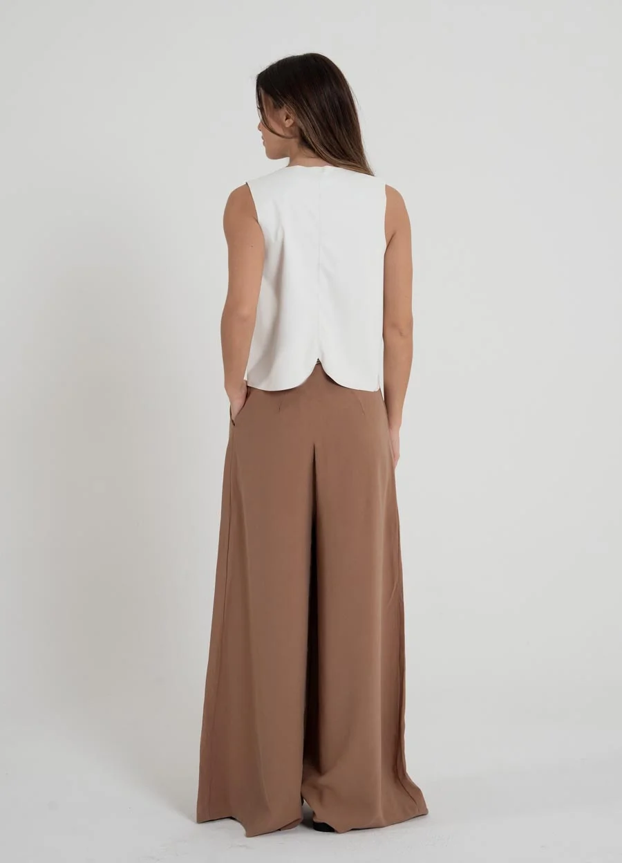 Maxi pantalon sastrero con pinza 
