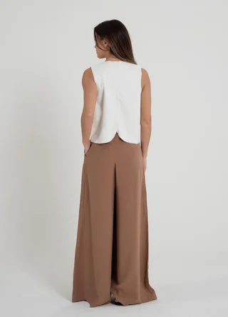 Maxi pantalon sastrero con pinza  - Vista 4