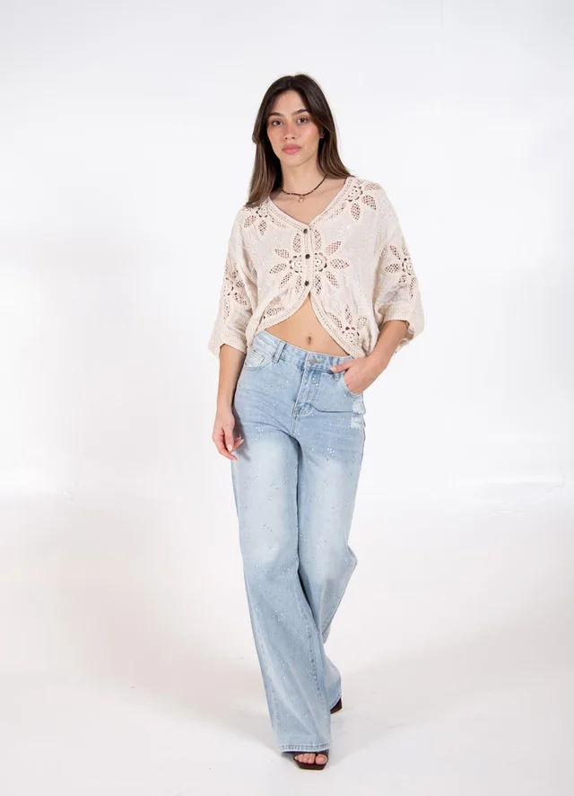 Jean full strass 