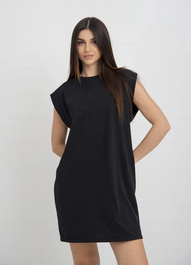 Vestido jersey flame con recorte 