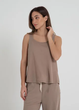 Musculosa waffle con recorte en espalda  - Vista 6