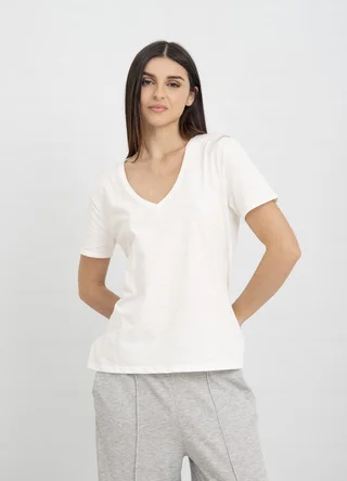 Remera jersey flame escote V - Vista 2