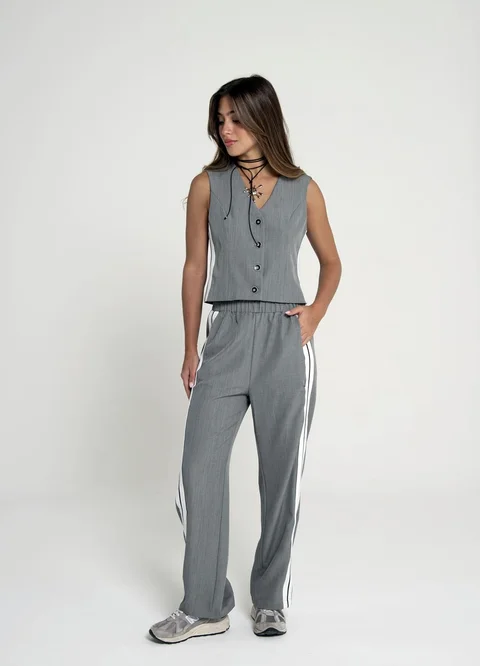 Chaleco sastrero  con franja lateral