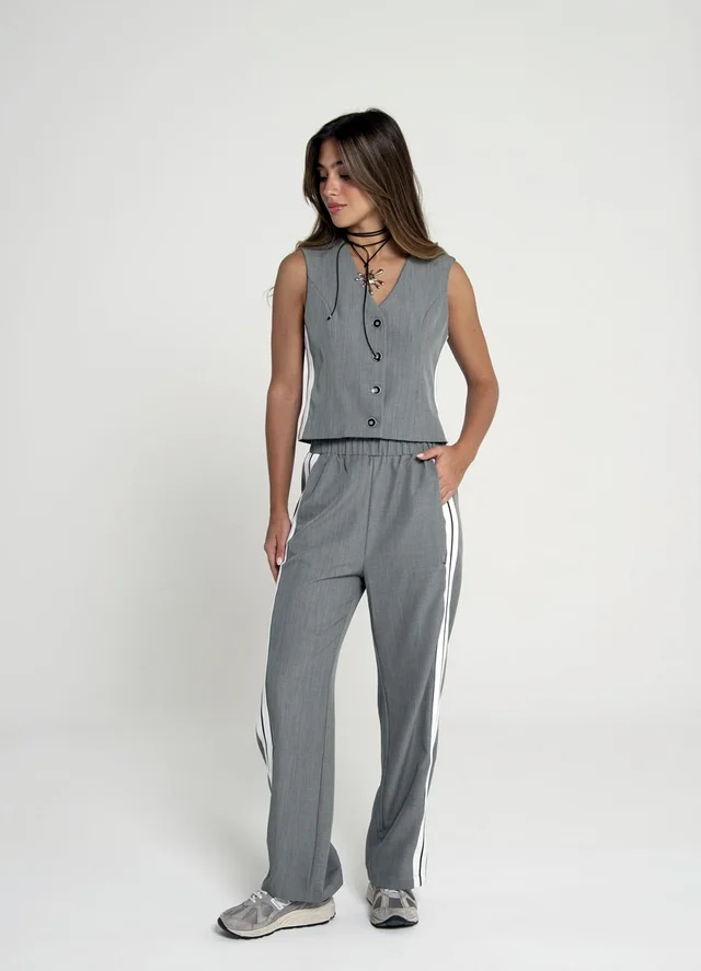 Chaleco sastrero  con franja lateral