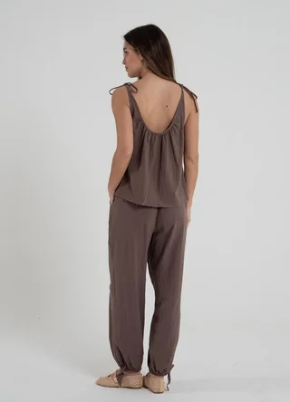 Blusa para atar algodon rustico  - Vista 5