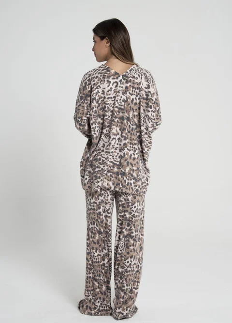 Palazzo con alforza print 